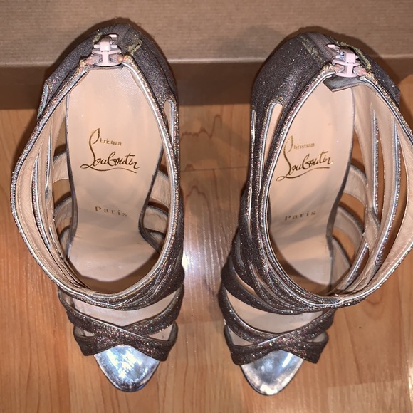 Christian Louboutin glitter gladiator 150 - Picture 5 of 8